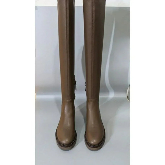 Vince Women's Cabria Lug Over-The-Knee Boot Zipper Dark Wheat Size 6 (MSRP $695) - Picture 4 of 9
